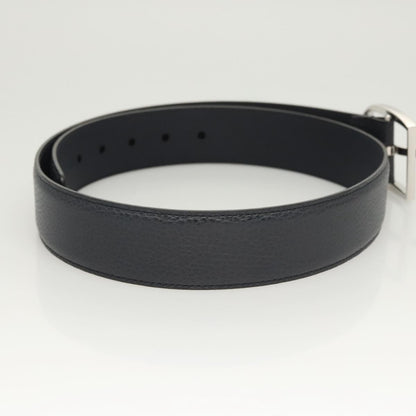 Gucci Buckle Belt Leather, Navy, Leather, Belt