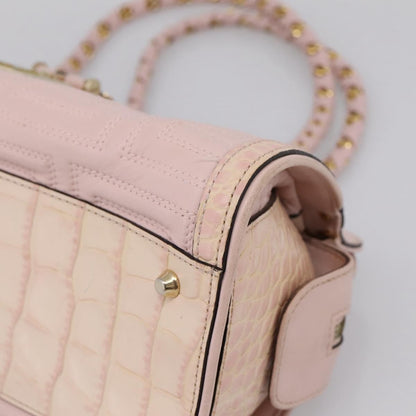 Versace Vintage Tote Leather, Pink, Leather, Tote Bag