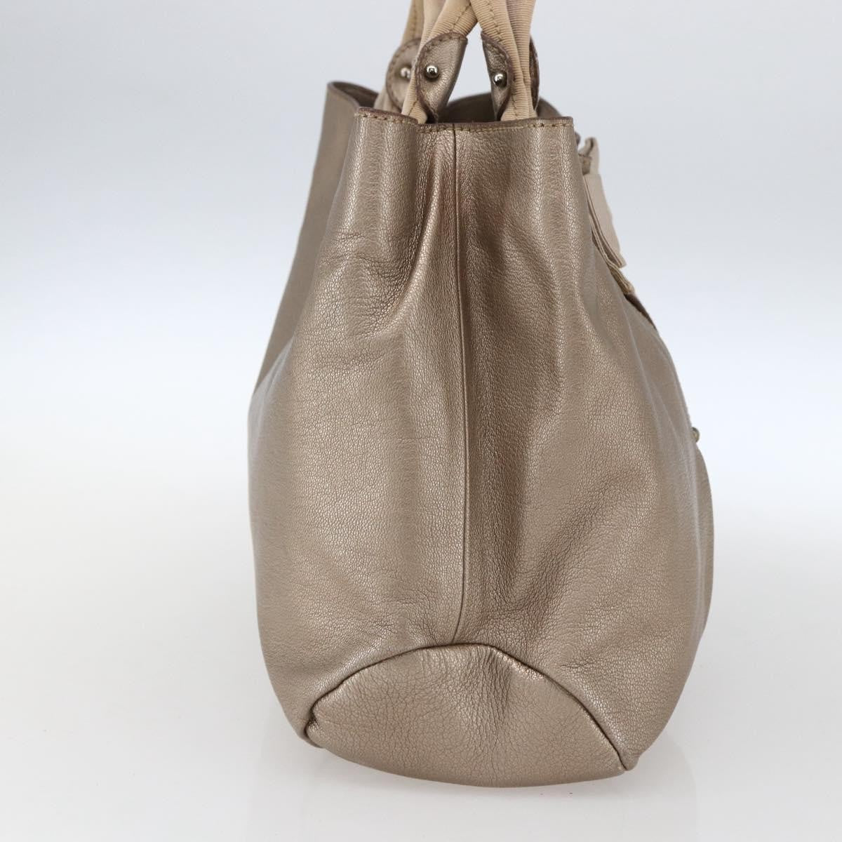 Salvatore Ferragamo Vala Leather, Gold, Leather, Handbag
