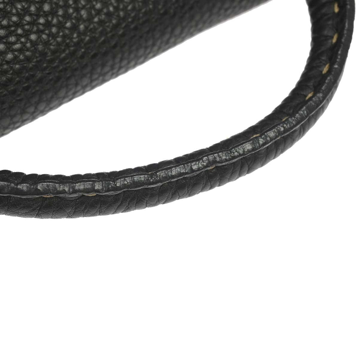 Fendi Selleria Frame Doctor Leather, Black, Leather, Handbag