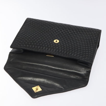 Bally Vintage Quilted Leather, Black, Leather, Handbag
