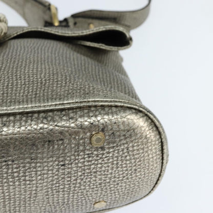 Bvlgari Leoni Top Handle Leather, Silver, Leather, Handbag