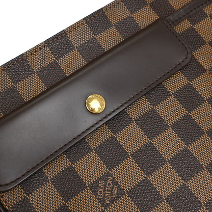Louis Vuitton Aubagne Damier Ebene, Brown, Canvas, Shoulder Bag