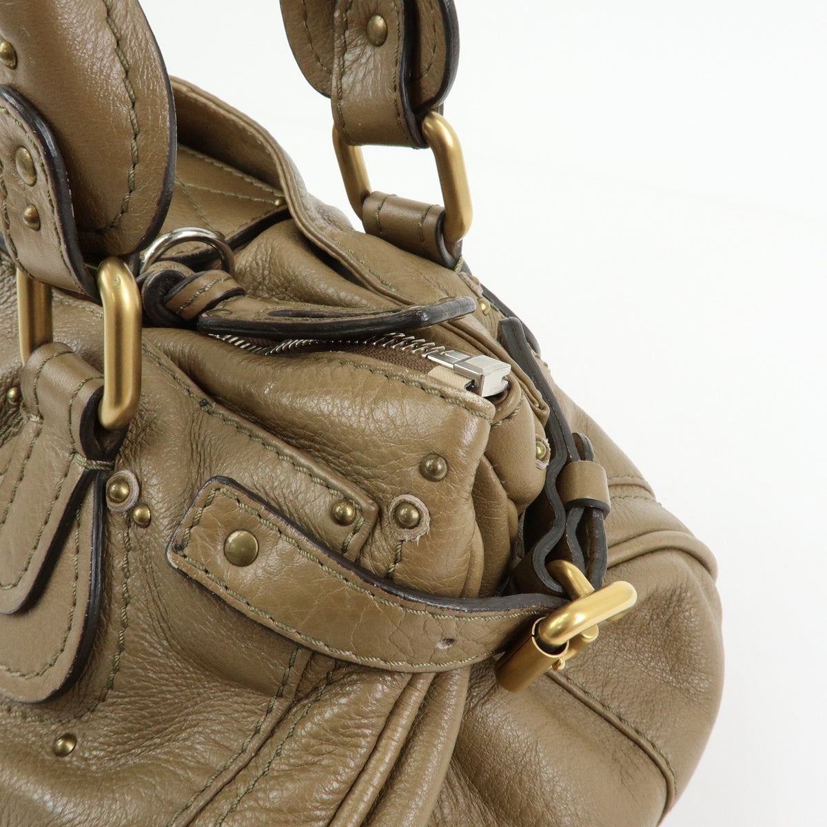 Chloe Paddington Leather, Brown, Leather, Tote Bag