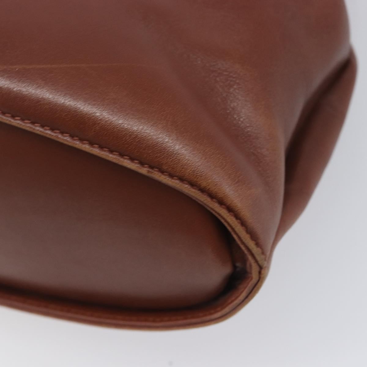 Salvatore Ferragamo Wanda Leather, Brown, Leather, Handbag