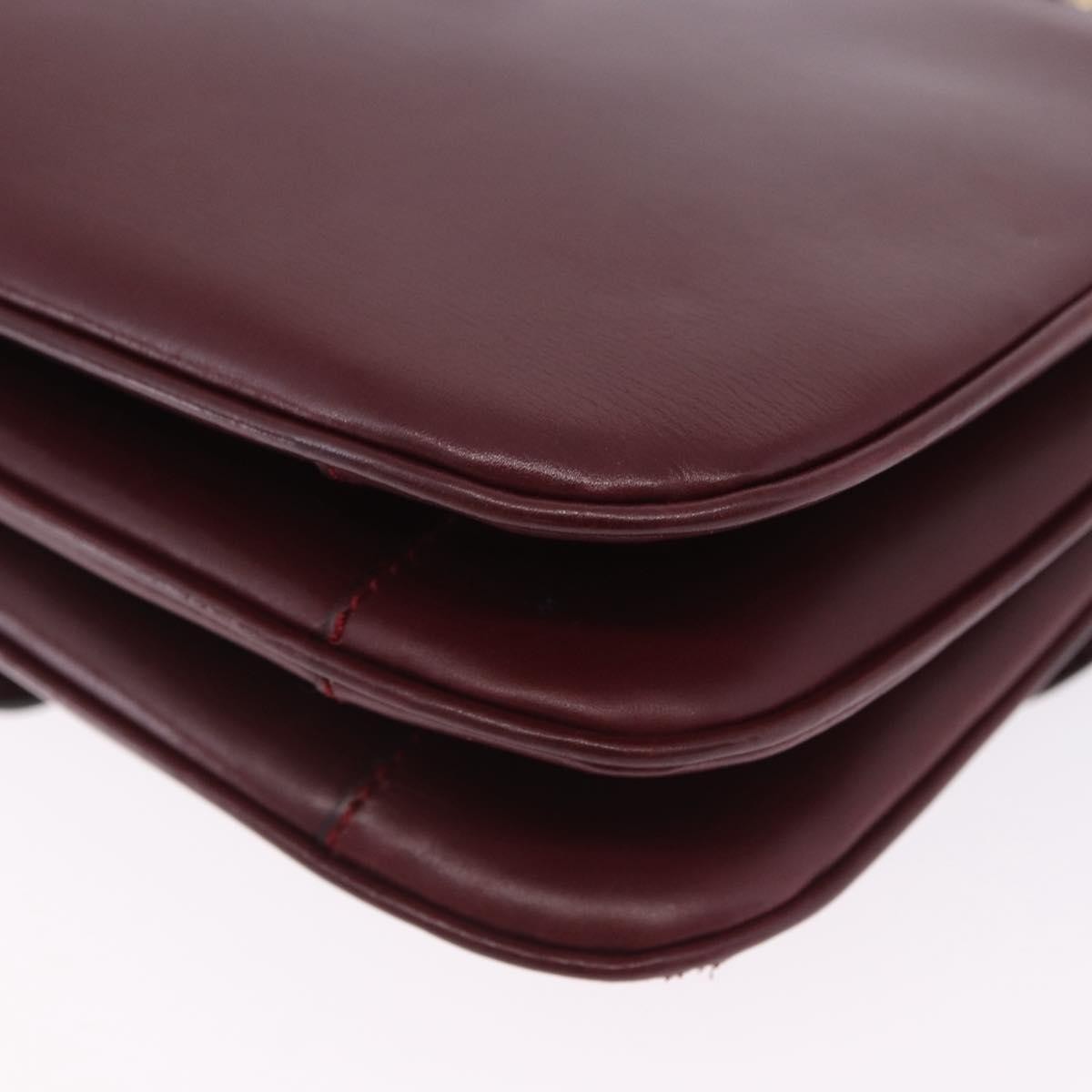 Celine Shoulder Leather, Burgundy, Leather, Shoulder Bag