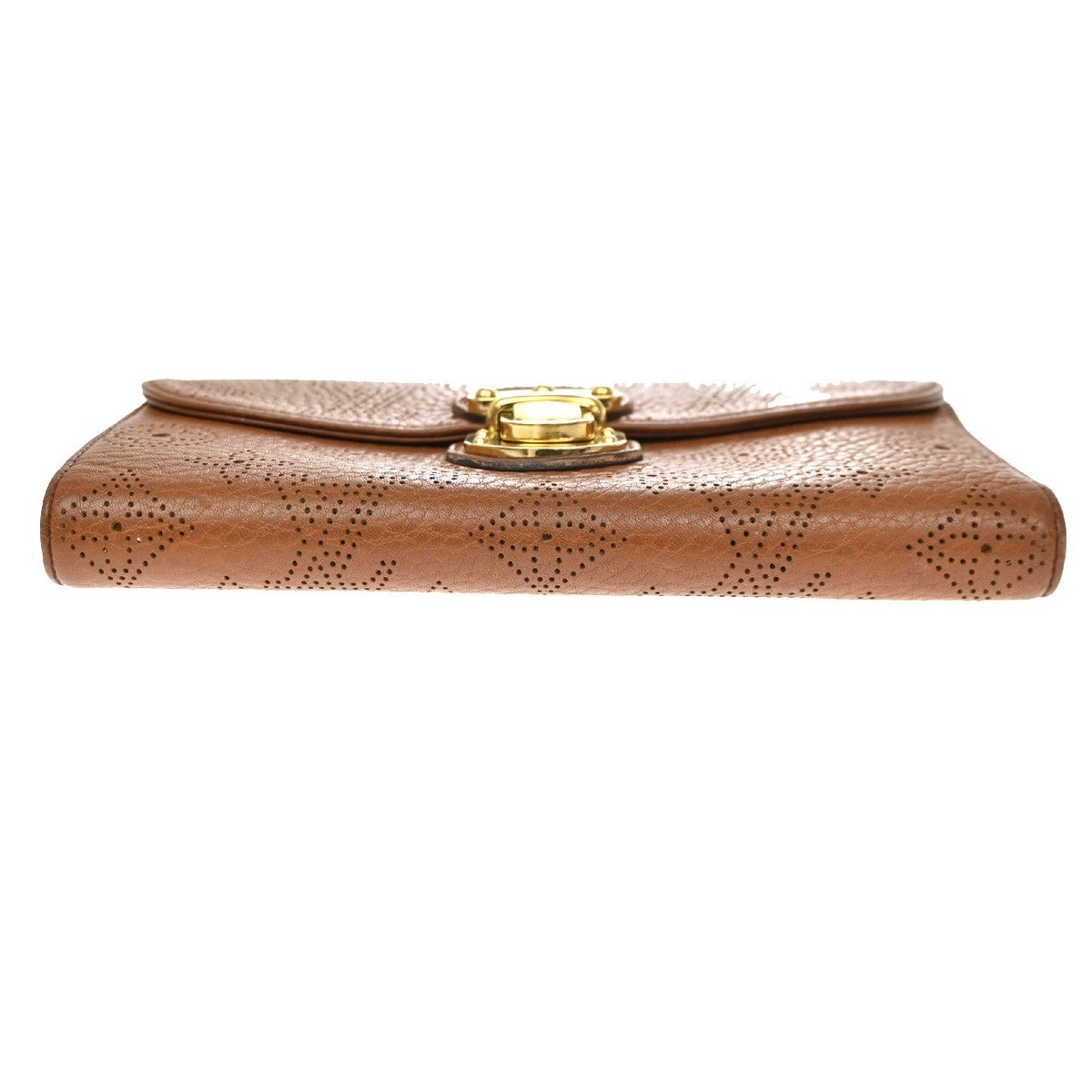 Louis Vuitton Amelia Mahina Leather, Brown, Leather, Wallet