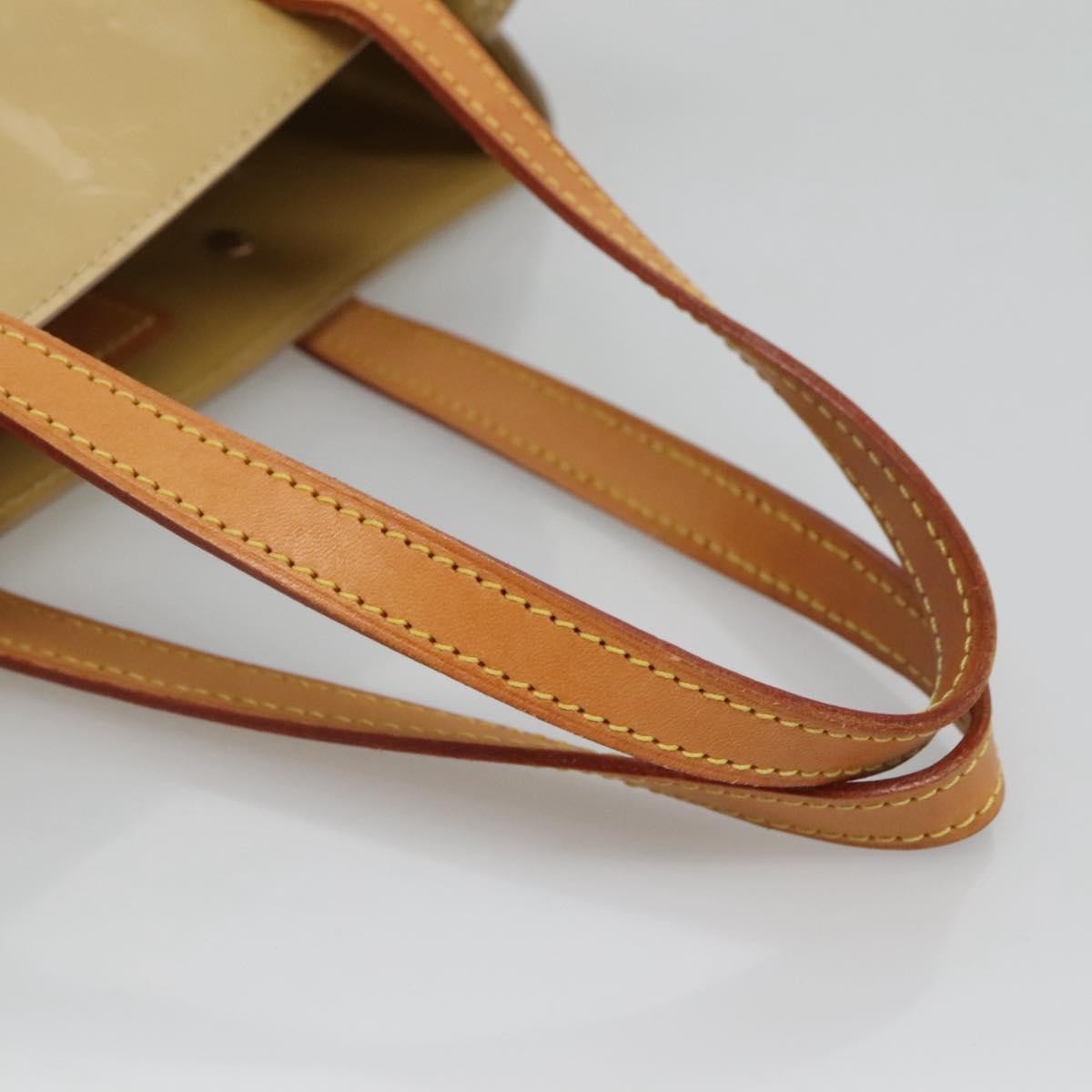 Louis Vuitton Reade Monogram Vernis, Beige, Patent Leather, Handbag