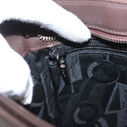 Salvatore Ferragamo Gancini Leather, Brown, Leather, Shoulder Bag