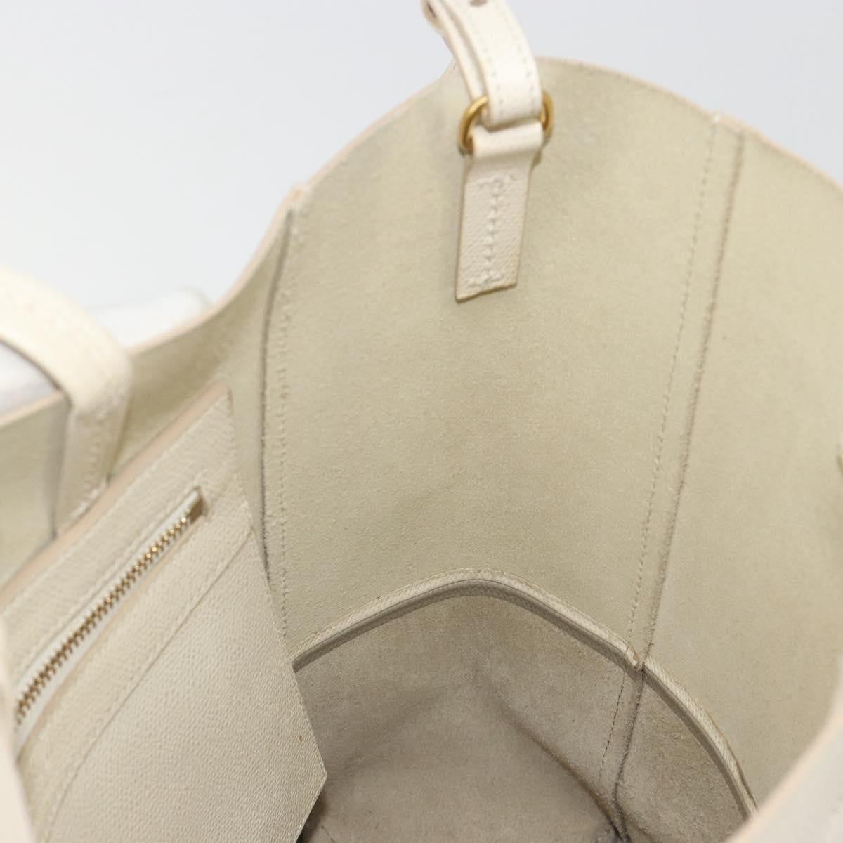Celine Vertical Bi-Cabas Tote Leather, Beige, Leather, Tote Bag