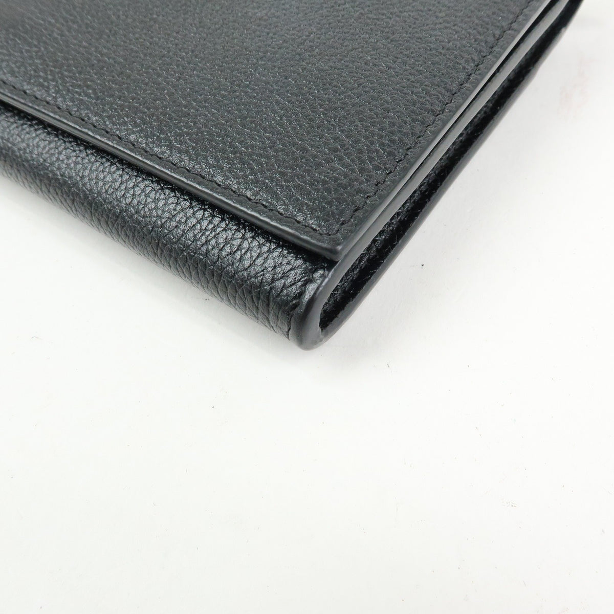Balenciaga Logo Wallet with Strap Embossed Leather, Black, Leather, Crossbody Bag