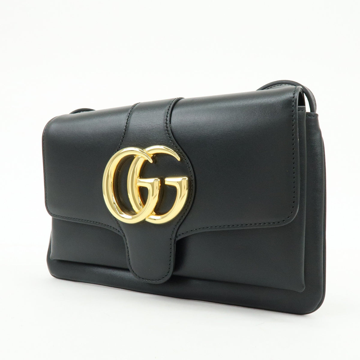 Gucci Arli Leather, Black, Leather, Shoulder Bag