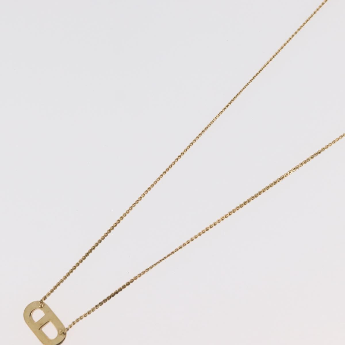 Christian Dior Logo Pendant Metal, Gold, Metal, Necklace
