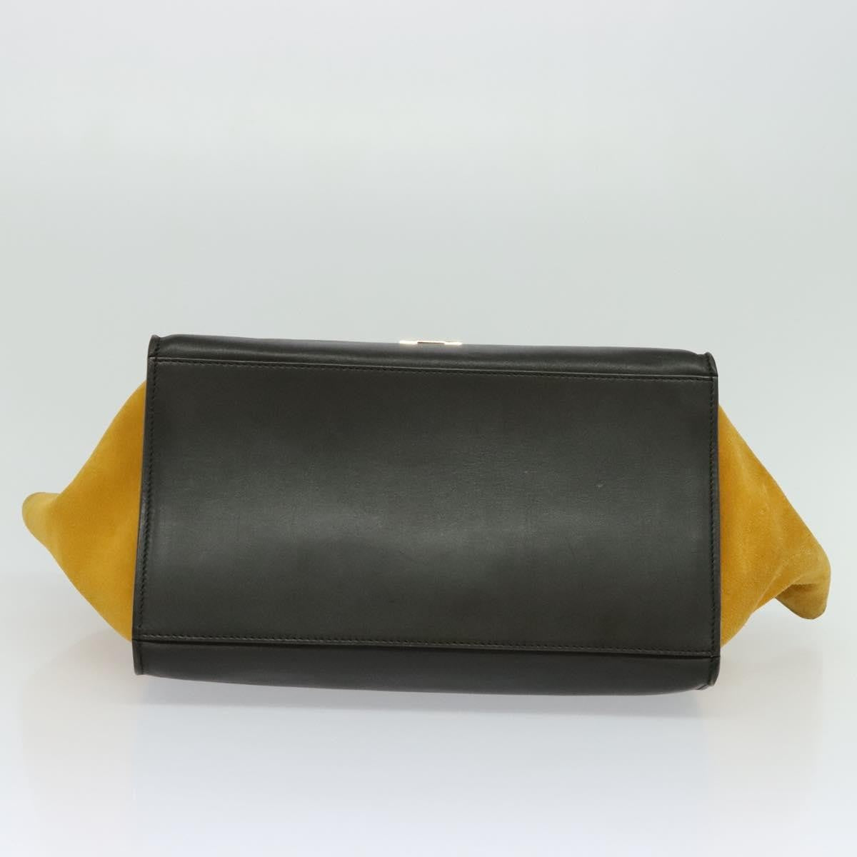 Celine Trapeze Leather with Suede, Multicolour, Leather, Handbag