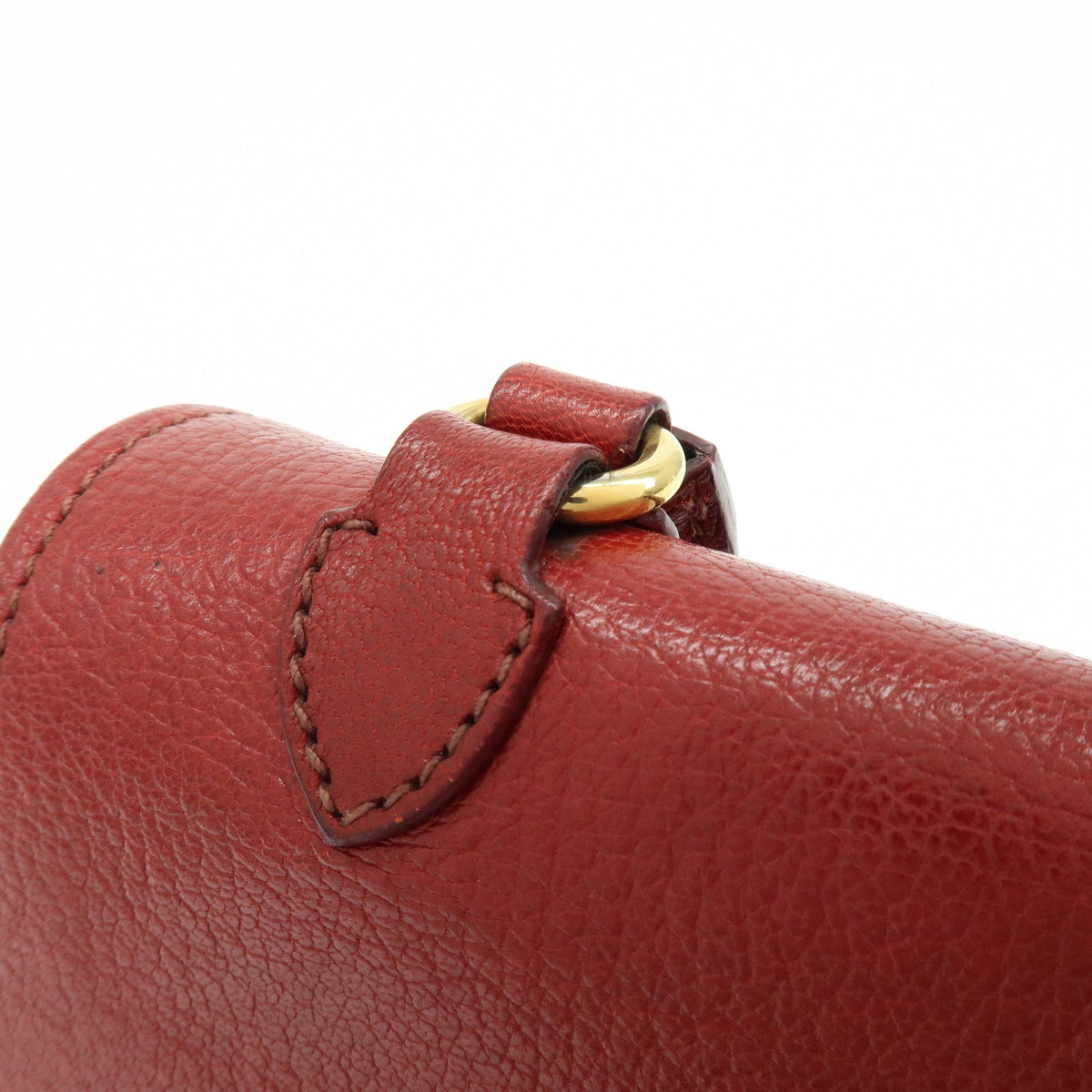 Miu Miu Madras Top Handle Leather, Red, Leather, Handbag