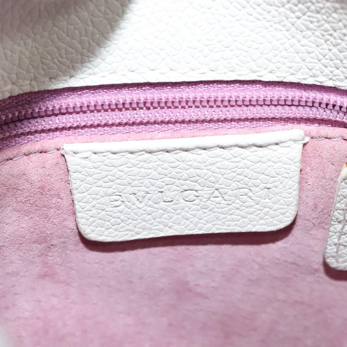Bvlgari Vintage Leather, White, Leather, Shoulder Bag