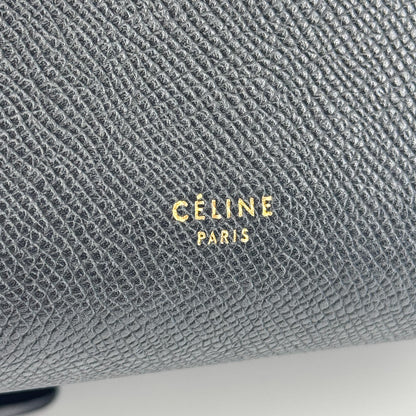 Celine Belt Calfskin, Black, Leather, Handbag