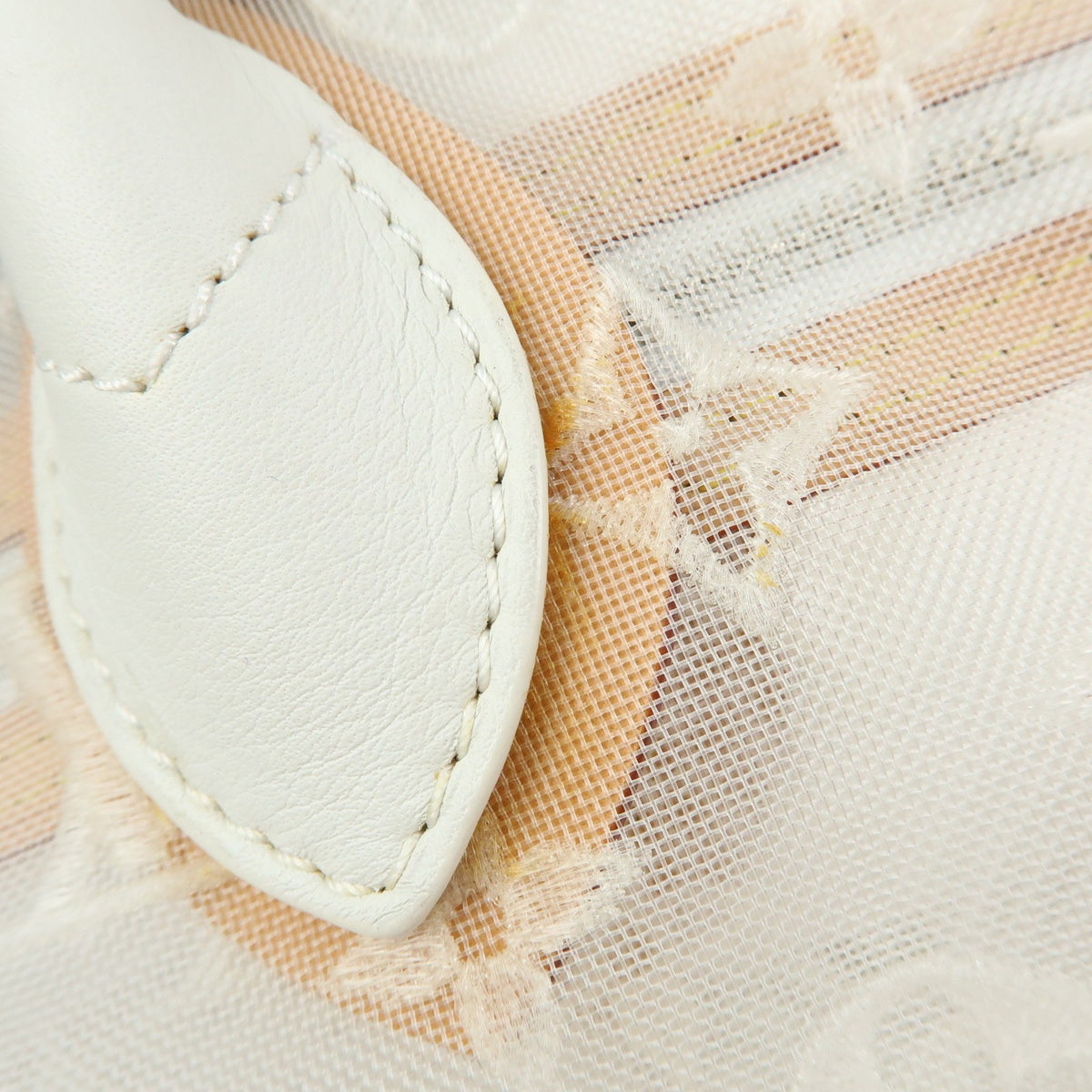 Louis Vuitton Transparence Lockit Mesh and Leather, White, Mesh, Handbag