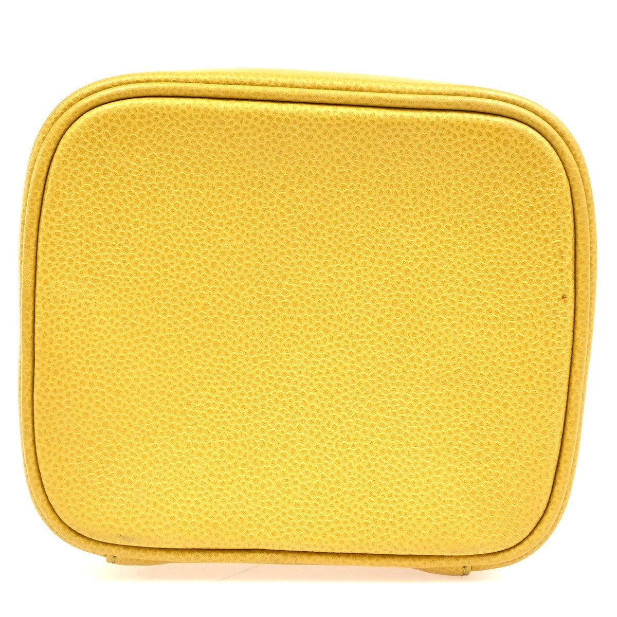 Chanel Vintage Timeless Cosmetic Case Caviar, Yellow, Leather, Clutch