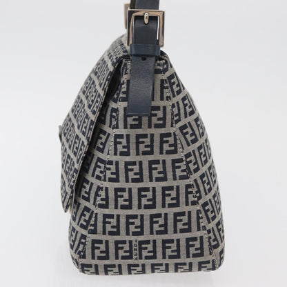 Fendi Baguette Zucchino Canvas, Navy, Canvas, Handbag