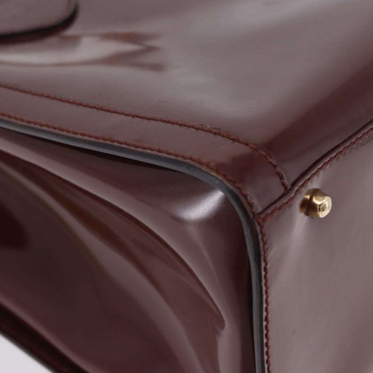 Gucci Diana NM Logo Bamboo Handle Tote Patent leather, Brown, Patent Leather, Tote Bag