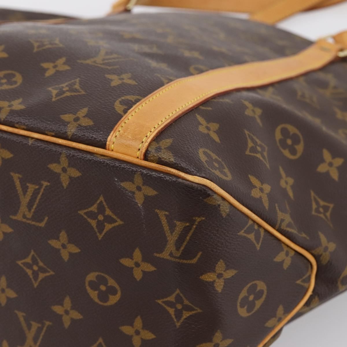 Louis Vuitton Shopping Sac Monogram Canvas, Brown, Canvas, Handbag