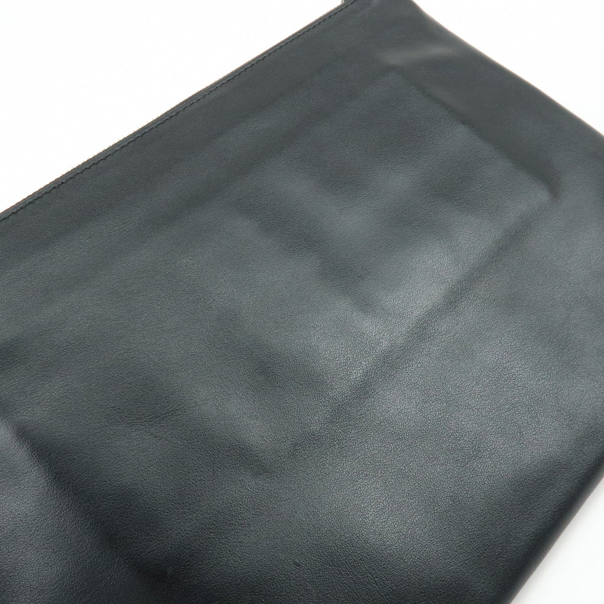 Burberry Logo Zip Printed Leather, Black, Leather, Clutch