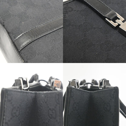 Gucci Jackie Tote GG Canvas and leather, Black, Canvas, Handbag