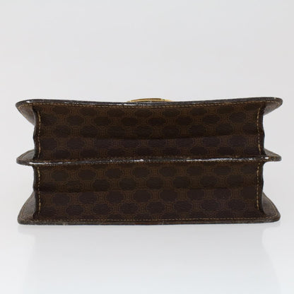 Celine Macadam Handbag Macadam with leather, BROWN, LEATHER, Handbag