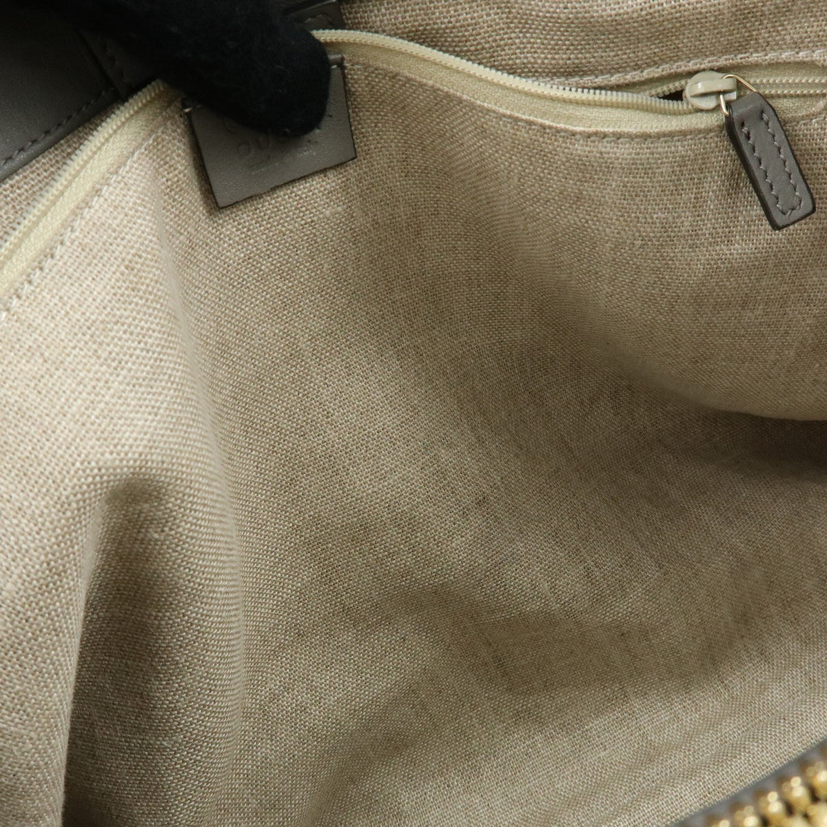 Gucci Zip Pocket Soft Microguccissima Leather, Gray, Leather, Tote Bag