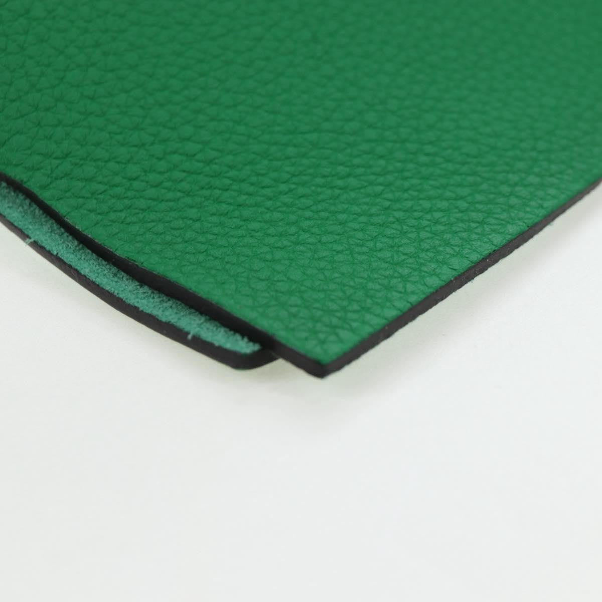 Hermes Ulysse Agenda Cover Leather, Green, Leather, Wallet
