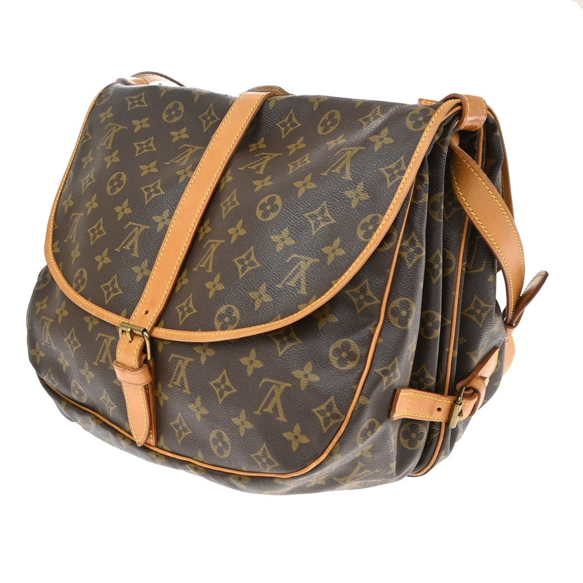 Louis Vuitton Saumur Monogram Canvas, Brown, Canvas, Shoulder Bag
