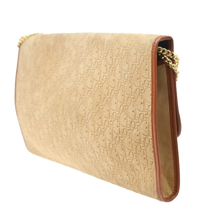 Christian Dior Trotter shoulder bag Leather, Beige, Suede, Shoulder Bag
