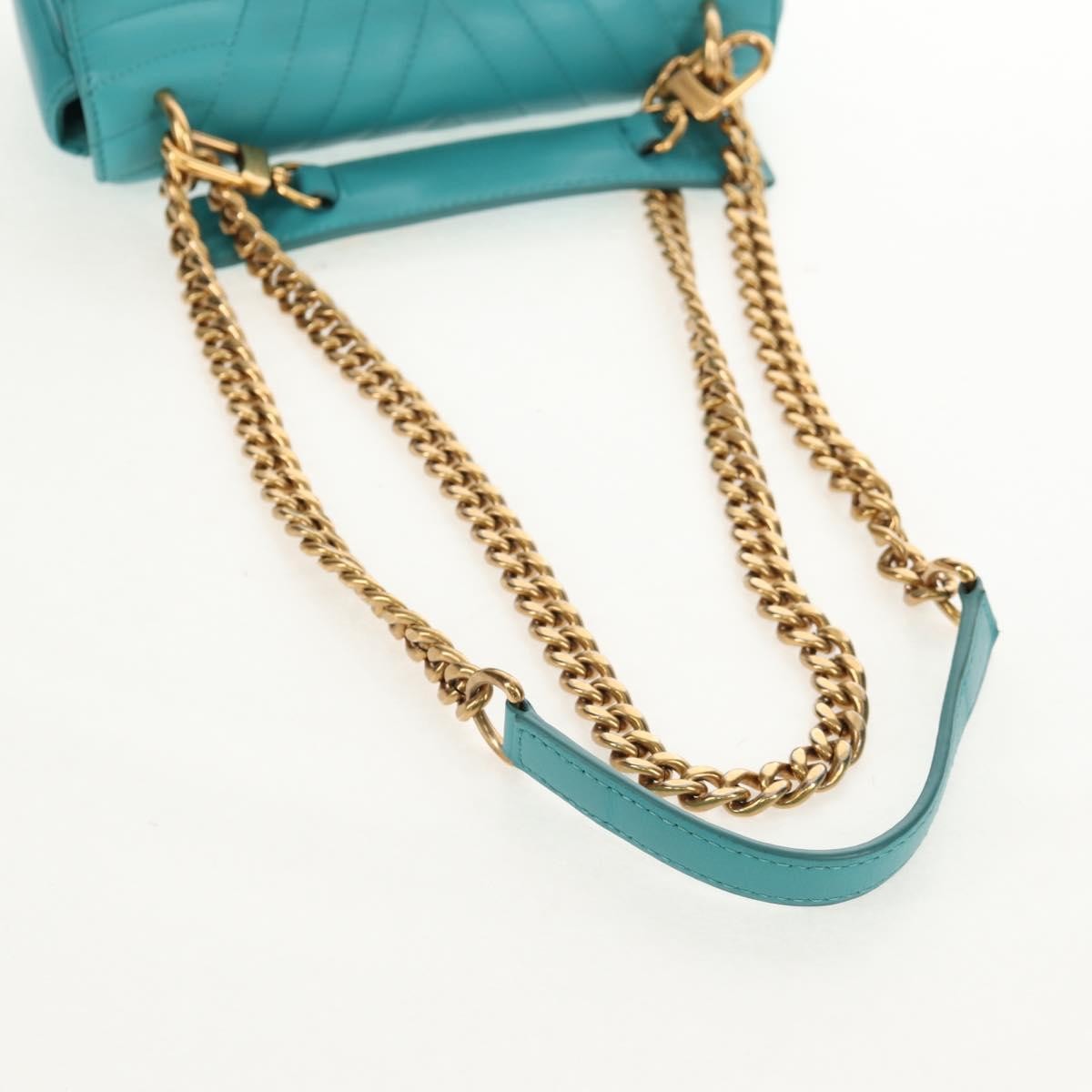 Louis Vuitton New Wave Chain Quilted Leather, Blue, Leather, Shoulder Bag