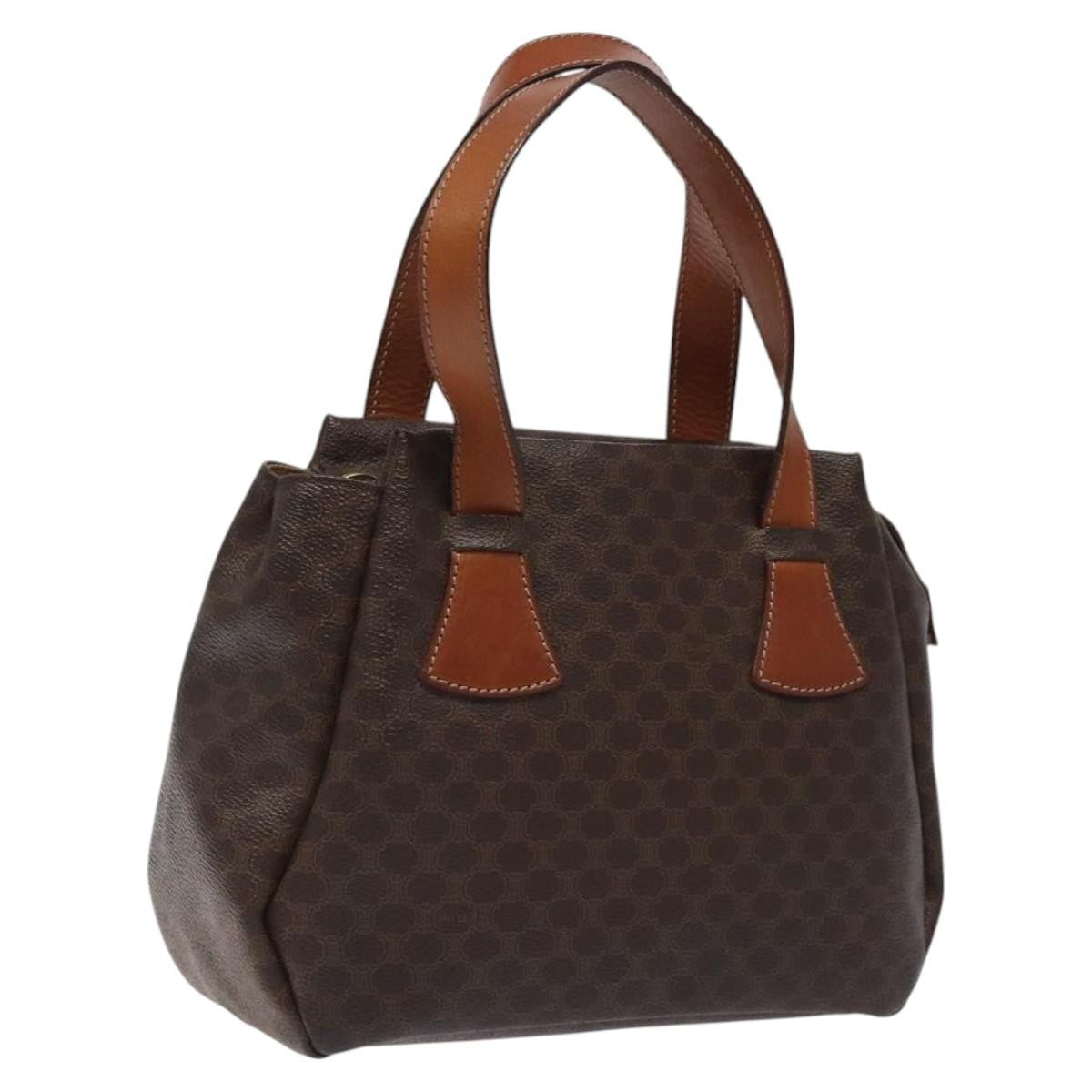 Celine Macadam Canvas, Brown, Canvas, Tote Bag