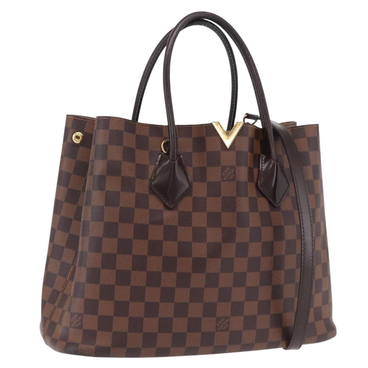 Louis Vuitton Kensington Damier, Brown, Canvas, Handbag