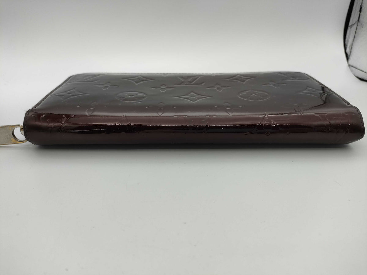 Louis Vuitton Zippy Monogram Vernis, Burgundy, Patent Leather, Wallet