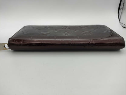 Louis Vuitton Zippy Monogram Vernis, Burgundy, Patent Leather, Wallet