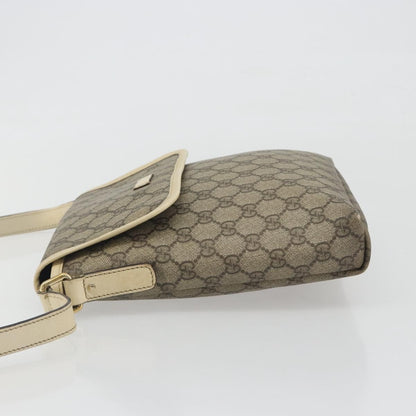 Gucci Flap Messenger GG Coated Canvas, Beige, Canvas, Shoulder Bag