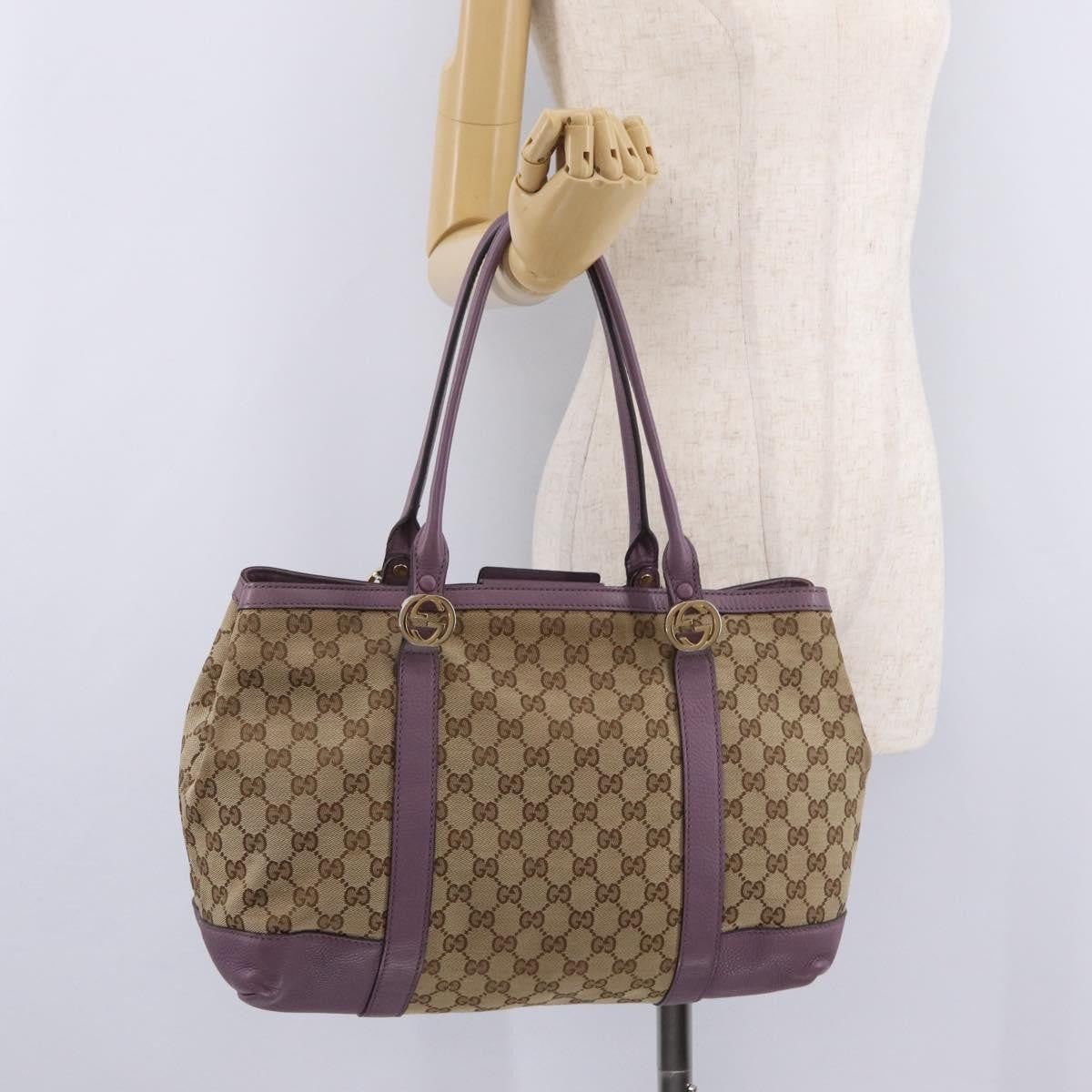 Gucci Miss GG GG Canvas with Leather, Beige, Canvas, Tote Bag