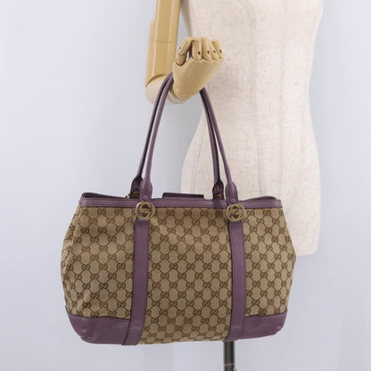 Gucci Miss GG GG Canvas with Leather, Beige, Canvas, Tote Bag