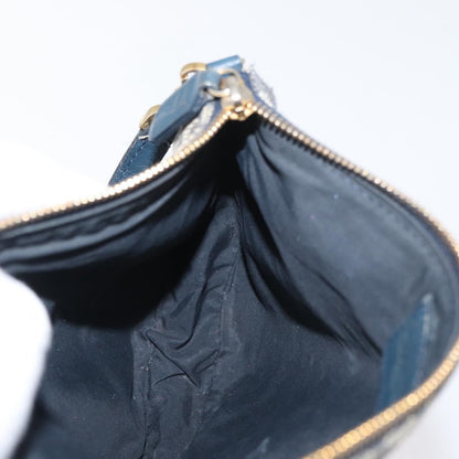 Christian Dior Vintage Saddle Diorissimo Canvas, Navy, Canvas, Handbag
