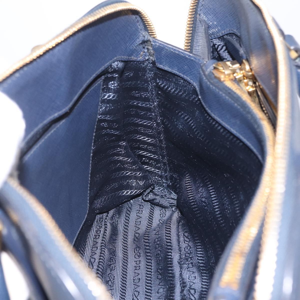 Prada Promenade Saffiano Leather, Navy, Leather, Handbag