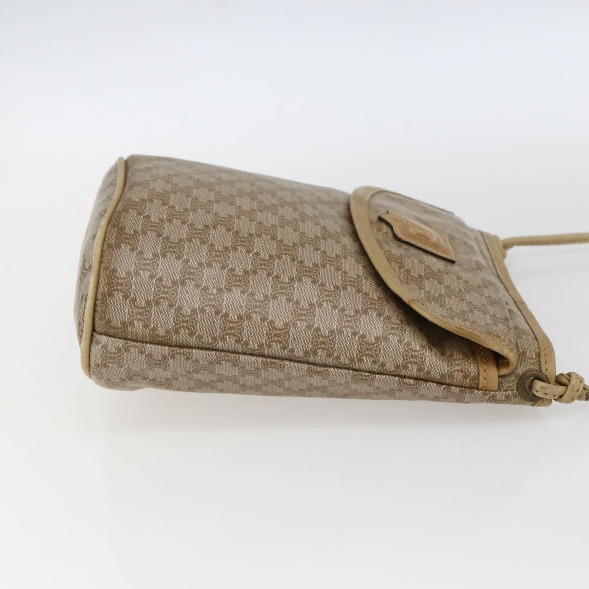 Celine Vintage Macadam Canvas, Beige, Canvas, Shoulder Bag