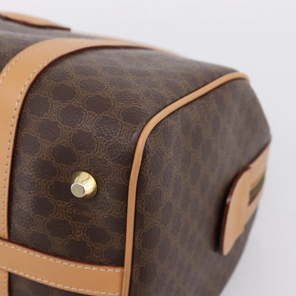 Celine Boston Triomphe XL Coated Canvas, Brown, PVC, Handbag