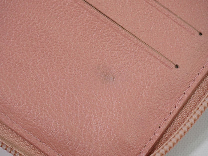 Chanel Camellia Zip Around Organizer Leather, Pink, Leather, Wallet