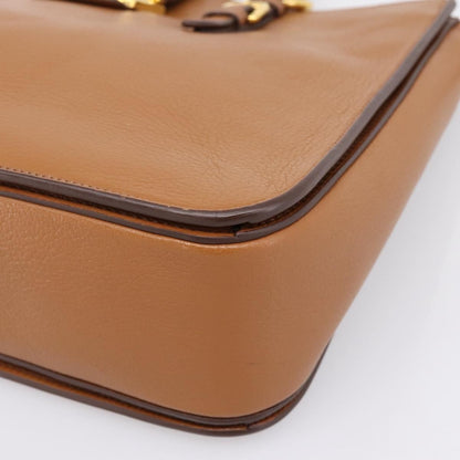 Miu Miu Madras Convertible Lock Leather, Brown, Leather, Tote Bag