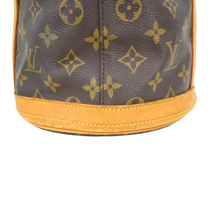 Louis Vuitton Bucket Monogram, Brown, Canvas, Handbag
