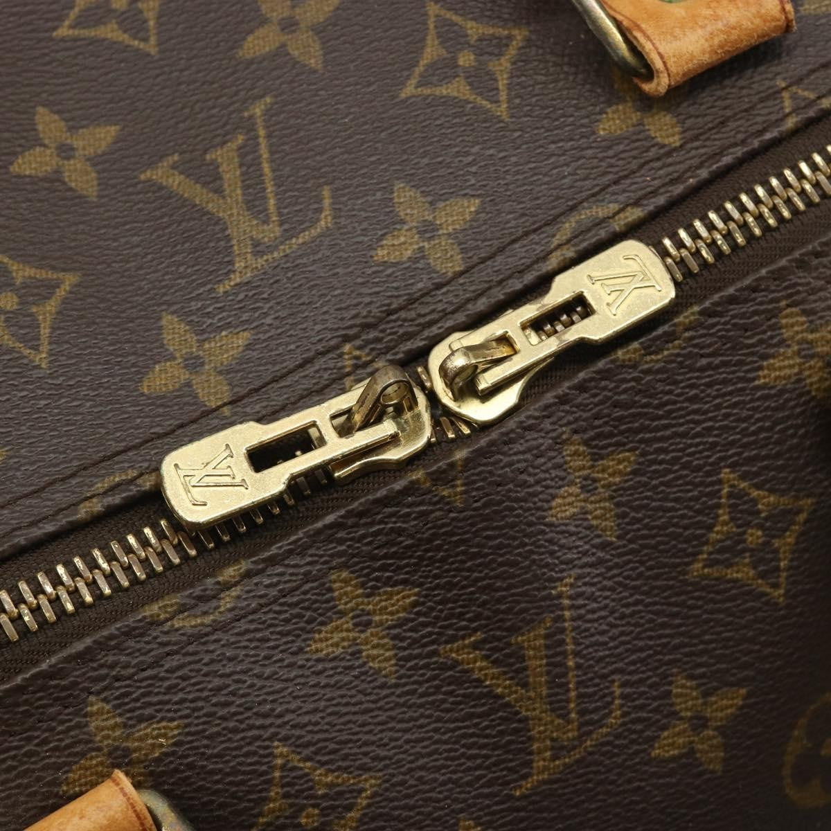 Louis Vuitton Keepall Bandoulière Monogram, Brown, Canvas, Travel Bag