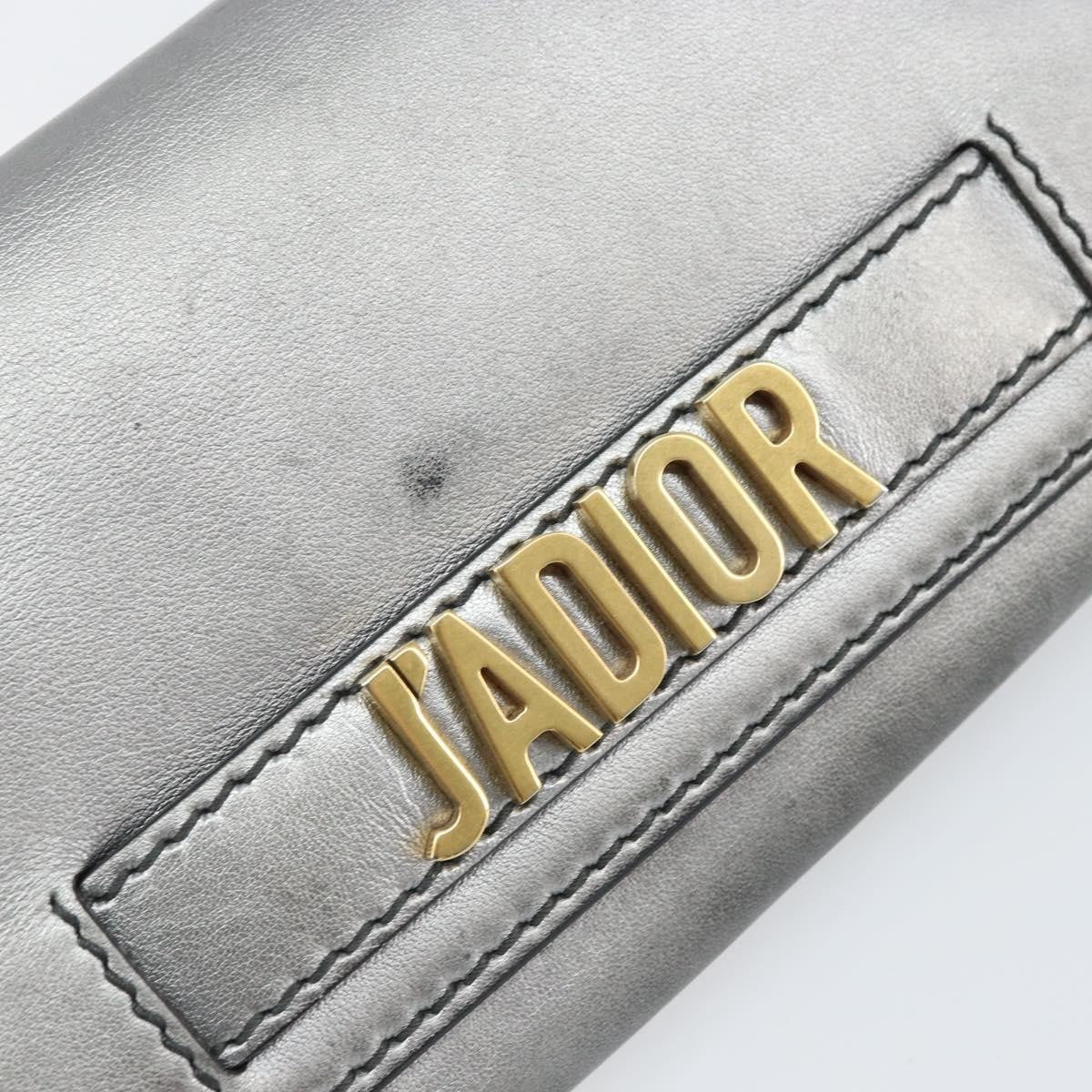 Christian Dior J'Adior Croisiere Chain Leather, Silver, Leather, Clutch
